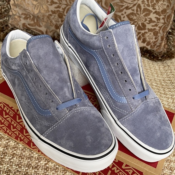 Vans Old Skool Pig Suede Tempestbl/Trwht Men’s - Picture 8 of 16